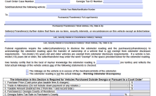 free georgia motor vehicle dmv bill of sale form pdf