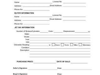 thumbnail of Jetski Bill of Sale Form