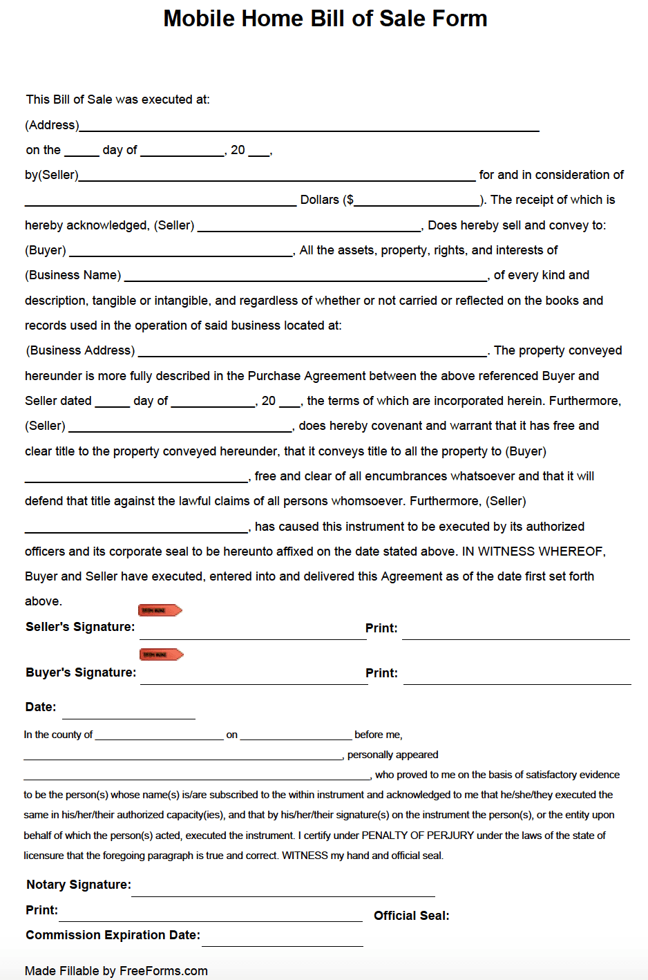 Free Business Transfer Agreement Template