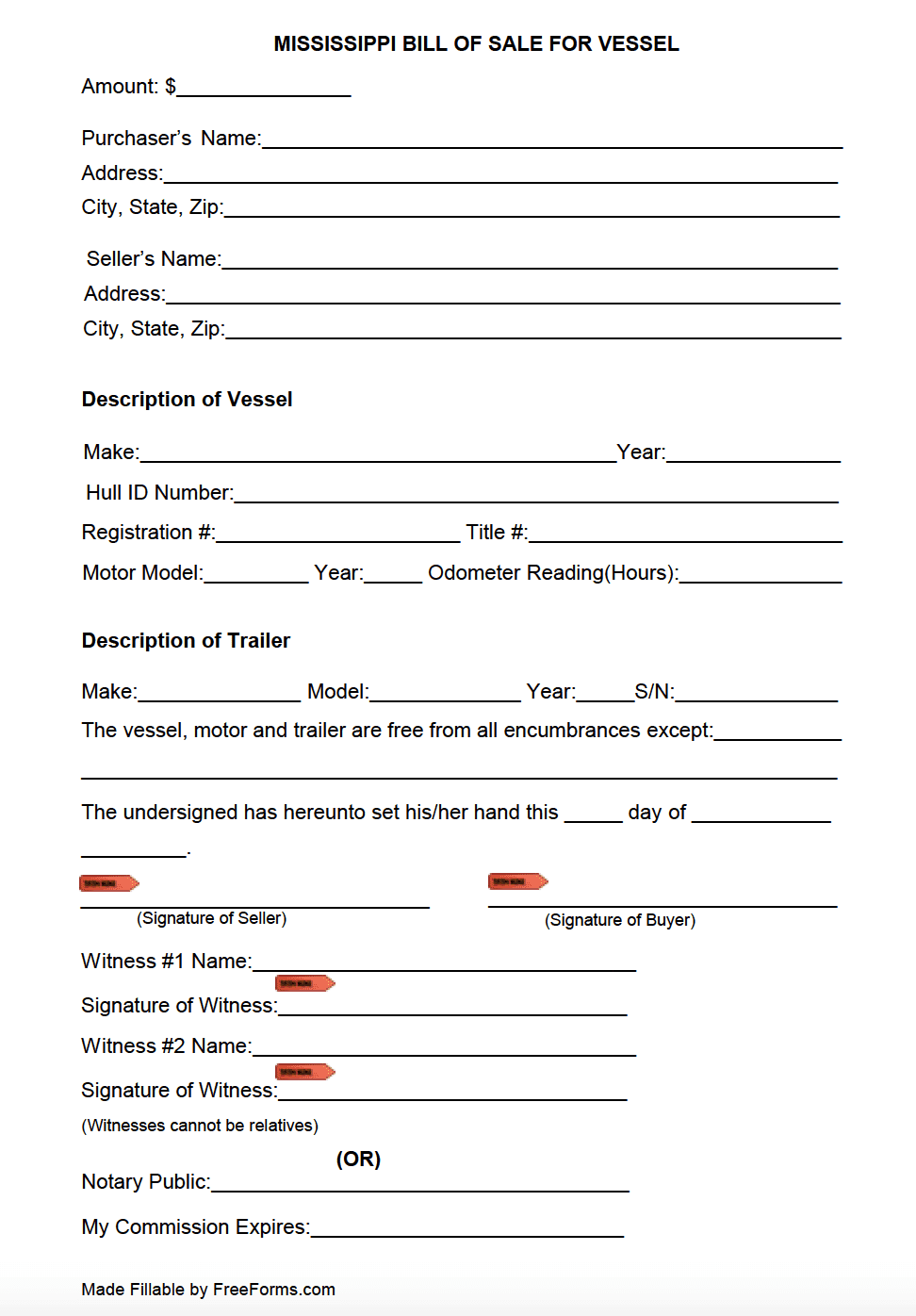 free-mississippi-boat-vessel-bill-of-sale-form-pdf