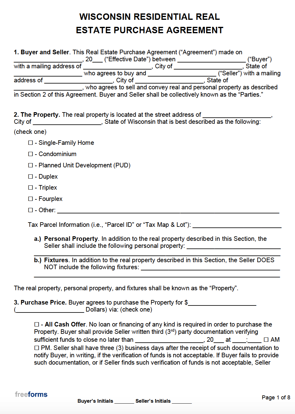 free-wisconsin-real-estate-purchase-agreement-template-pdf-word