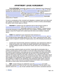Free Apartment Lease Agreement Template | PDF | WORD