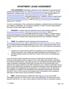 Free Rental / Lease Agreement Templates | PDF | WORD