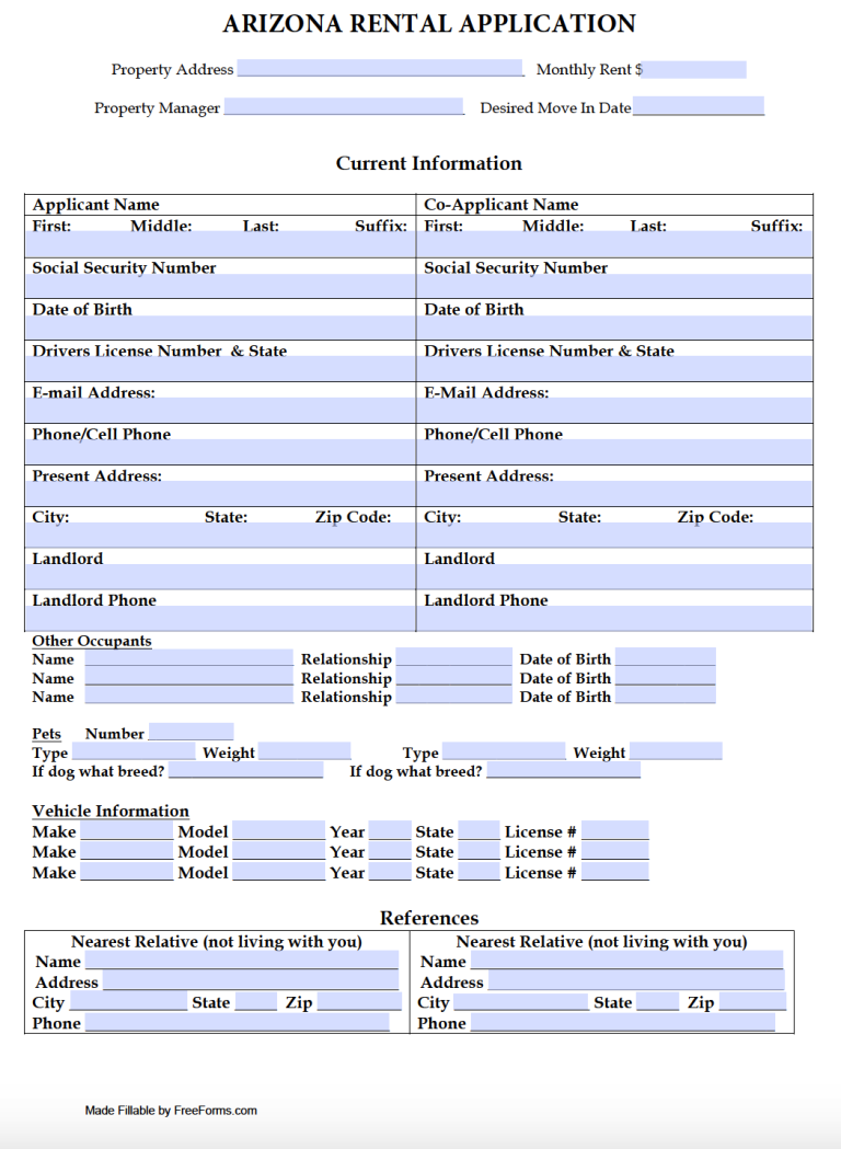 free-arizona-residential-rental-application-form-pdf