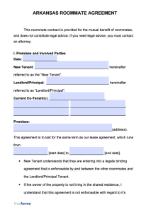 free arkansas rental lease agreement templates pdf word