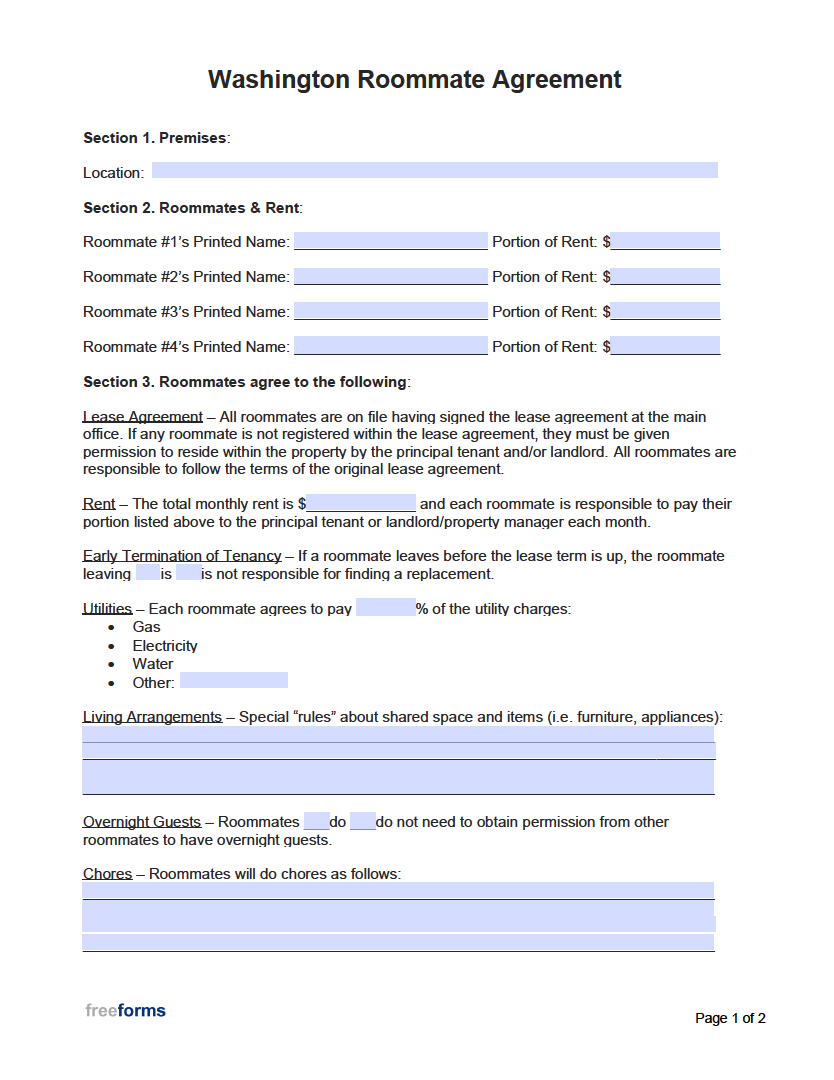 free-washington-roommate-agreement-form-pdf-word