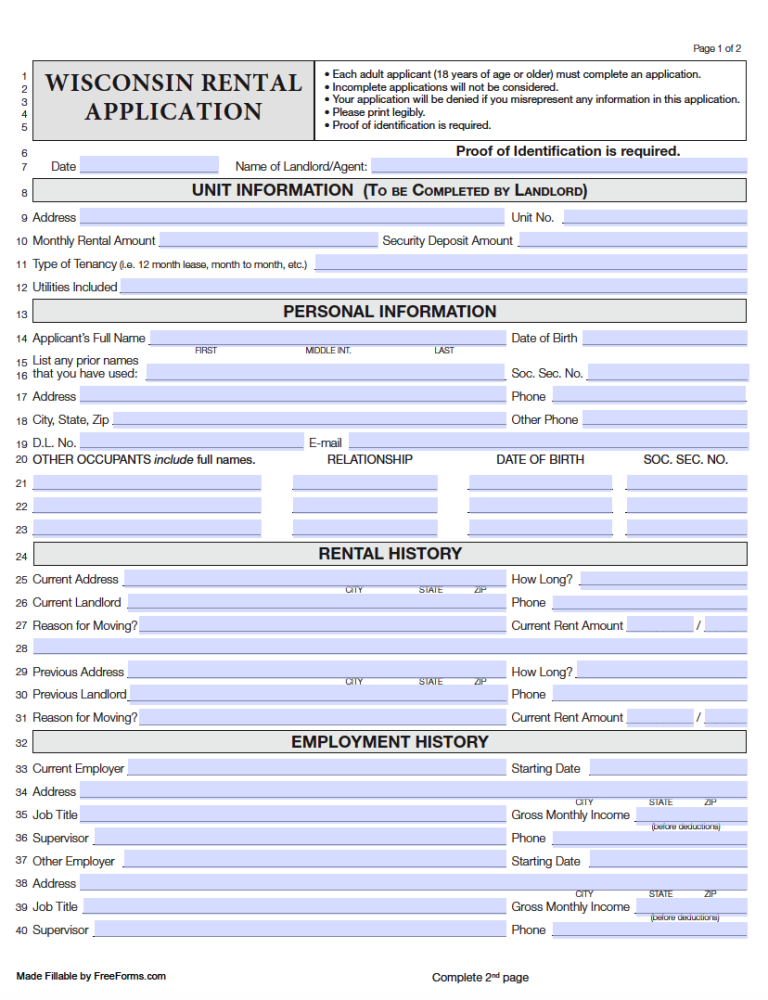 free-wisconsin-residential-rental-application-form-pdf