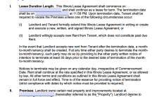 free illinois rental lease agreement templates pdf word