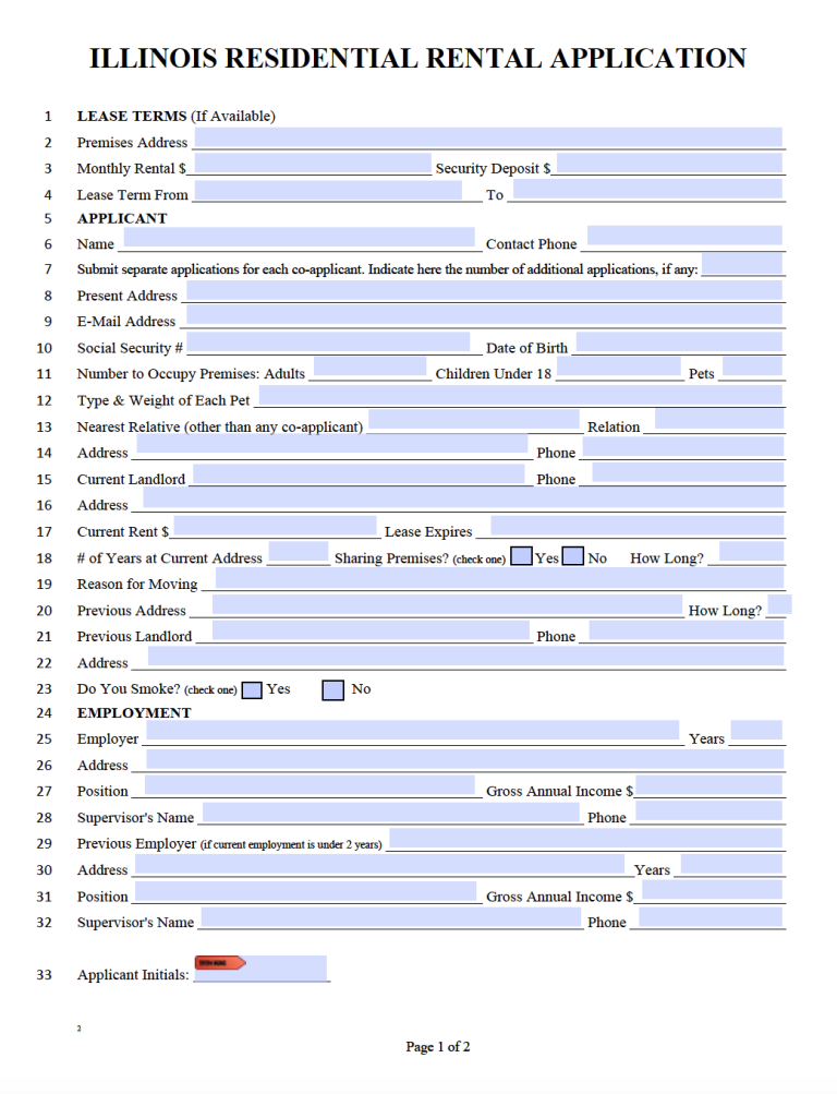 free-illinois-rental-application-form-pdf-144kb-2-page-s