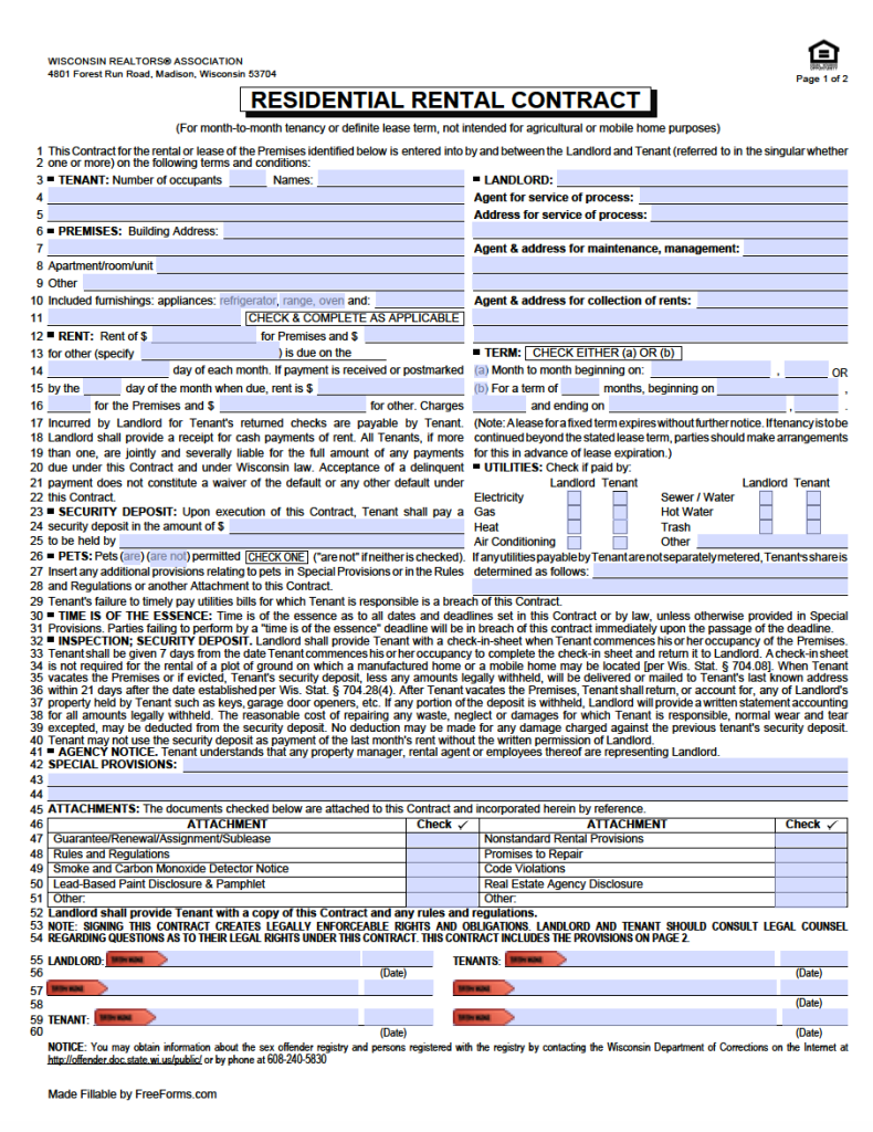 free-wisconsin-standard-residential-lease-agreement-template-pdf