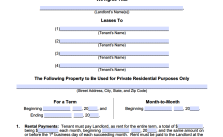 free michigan rental lease agreement templates pdf word