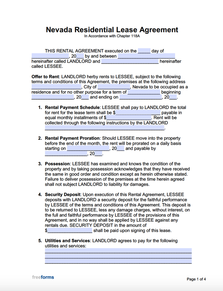 free-nevada-rental-lease-agreement-templates-pdf-word