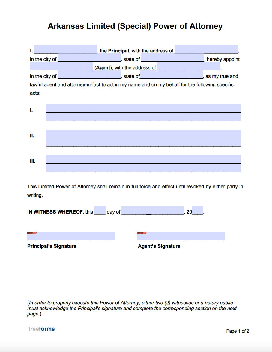 free-arkansas-limited-special-power-of-attorney-form-pdf-word