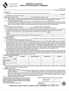 Free California Rental Lease Agreement Templates Pdf Word