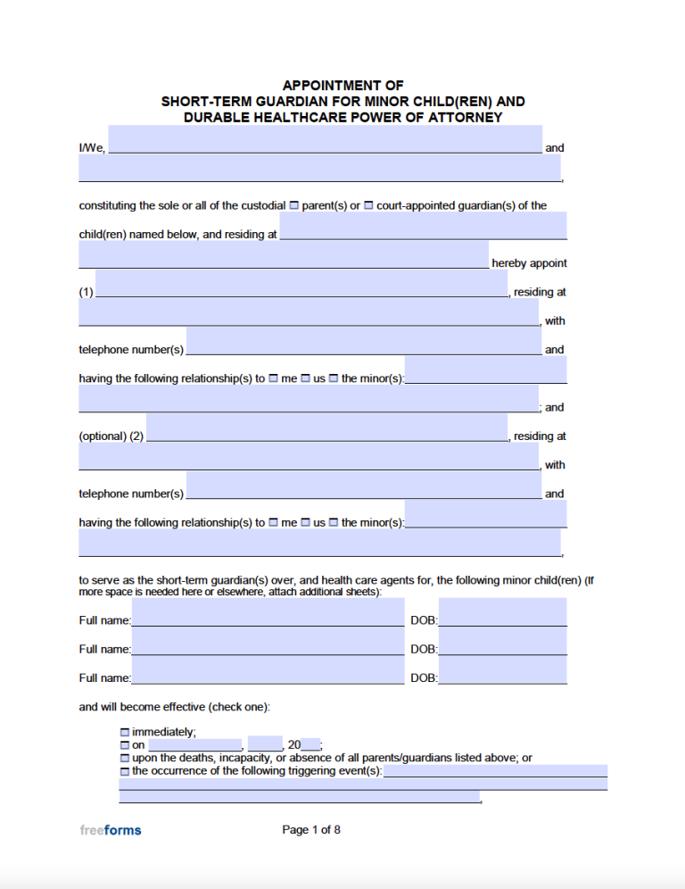 free-california-minor-child-power-of-attorney-form-pdf