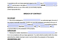 free eviction notice templates notices to quit pdf word