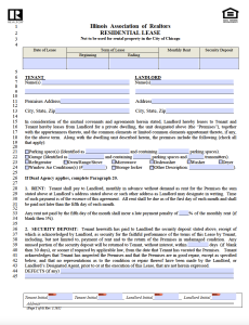 free illinois rental lease agreement templates pdf word