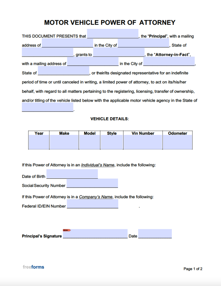 free-motor-vehicle-power-of-attorney-forms-pdf-word