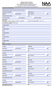 application letter to rent premises