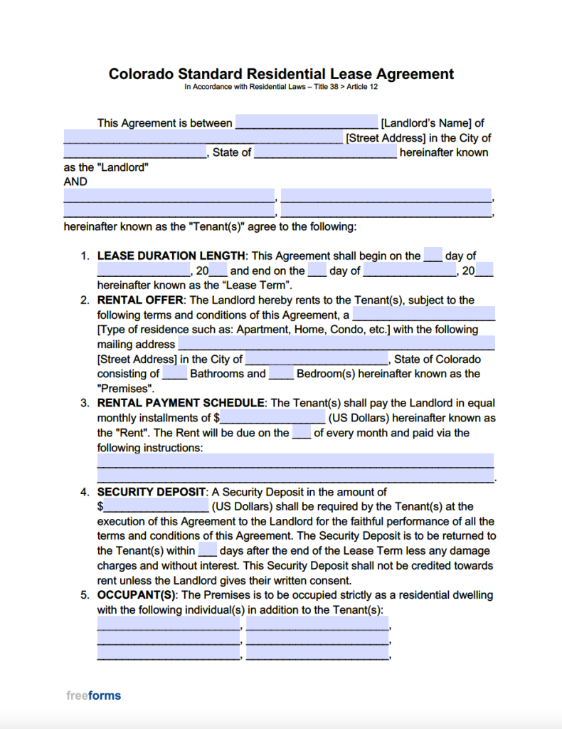 free-colorado-rental-lease-agreement-templates-pdf