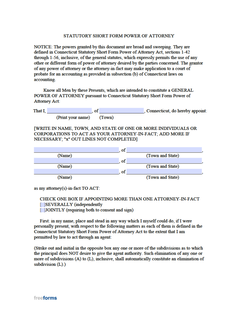 free-connecticut-durable-financial-power-of-attorney-form-pdf