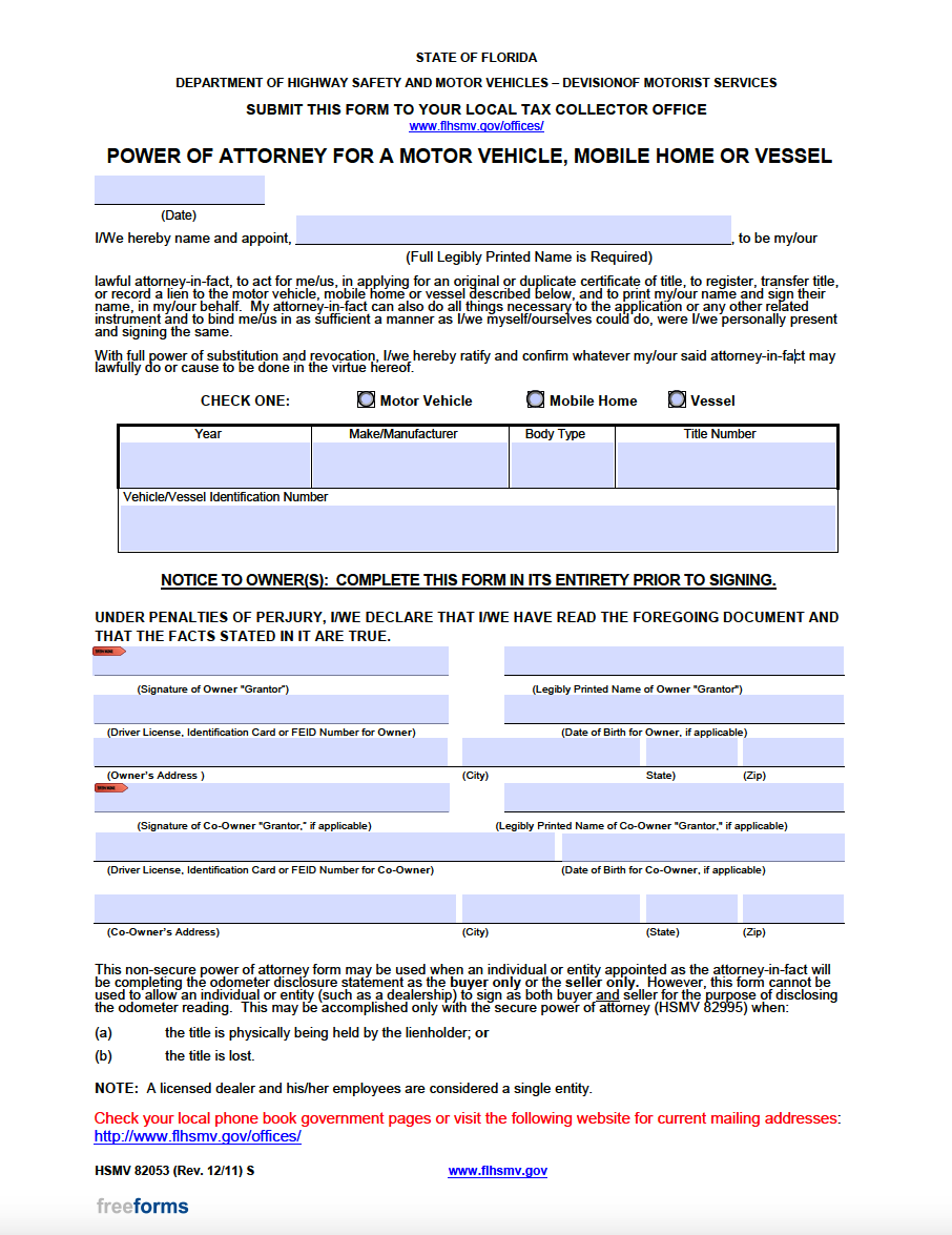 power of attorney colorado dmv