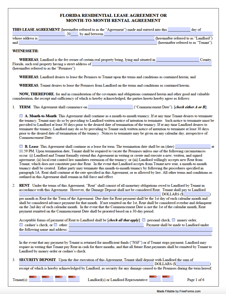 Florida Standard Lease Agreement Version 1 768x998 