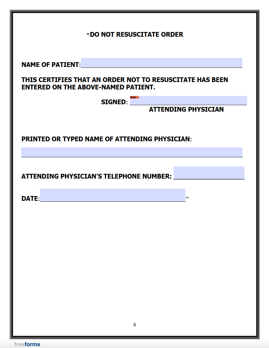 Free Advance Directive Form (Medical POA & Living Will) PDF