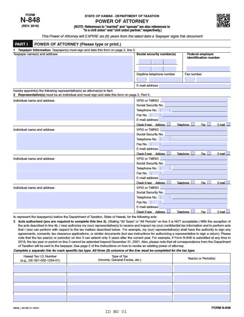 Free Hawaii Power of Attorney Forms | PDF