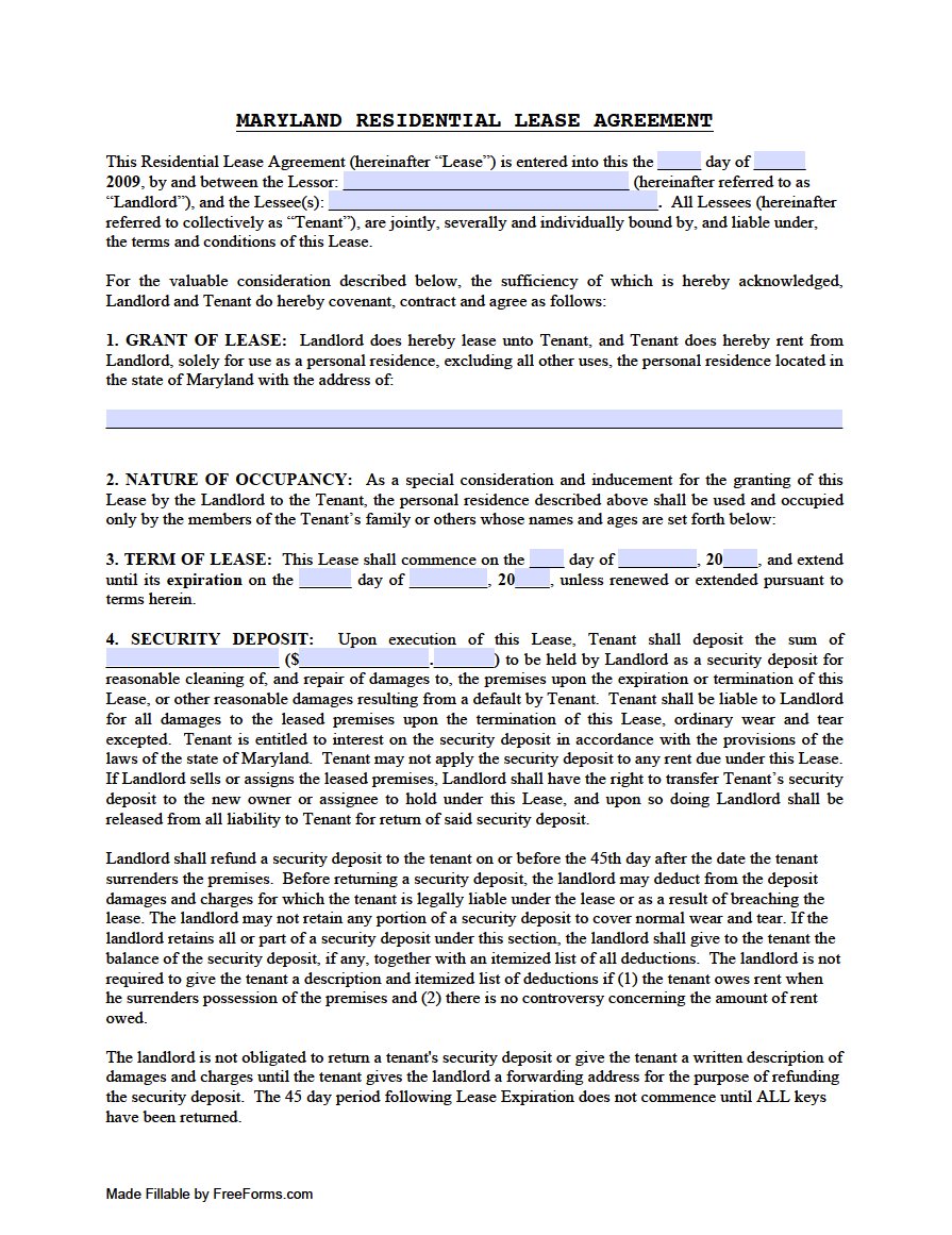 printable-maryland-residential-lease-agreement
