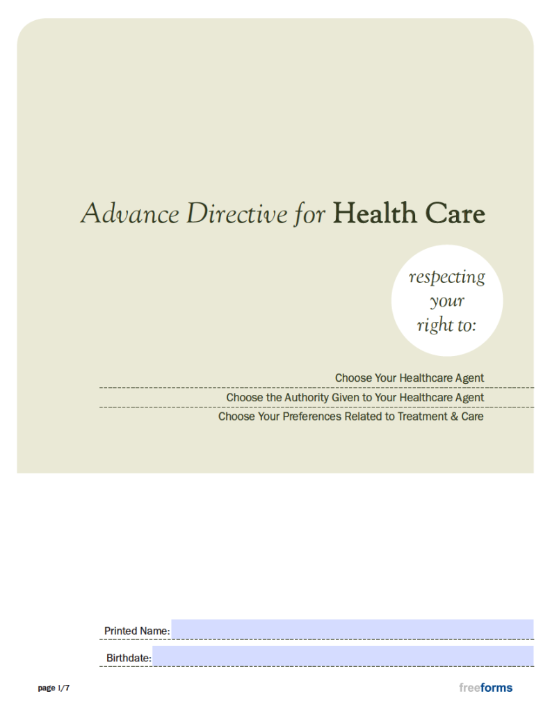 Free Georgia Advance Directive Form (Medical POA & Living Will) | PDF