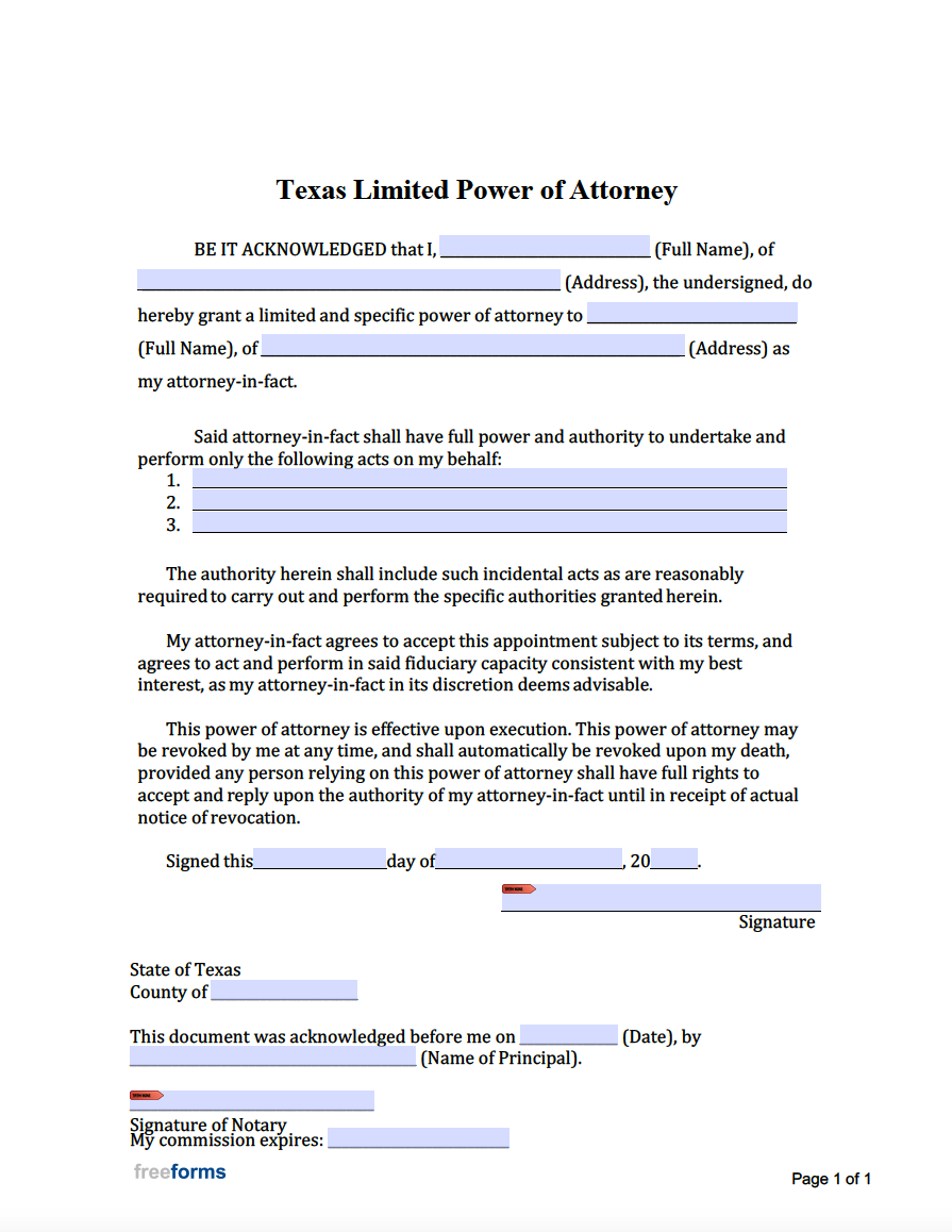 free-texas-limited-special-power-of-attorney-form-pdf-word
