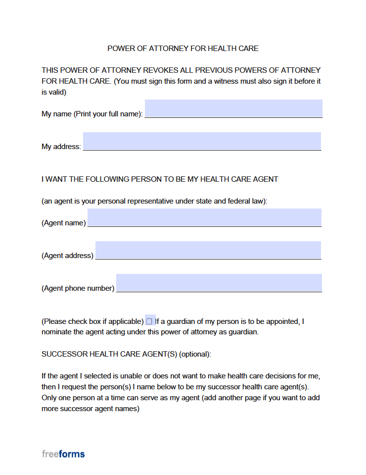 Free Illinois Medical Power of Attorney Form | PDF