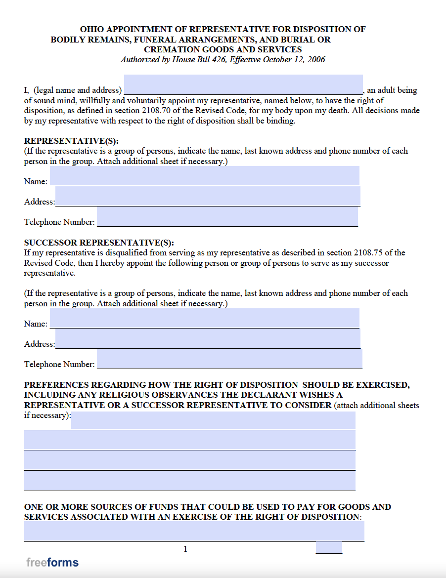 Free Ohio Medical Power of Attorney Form | PDF