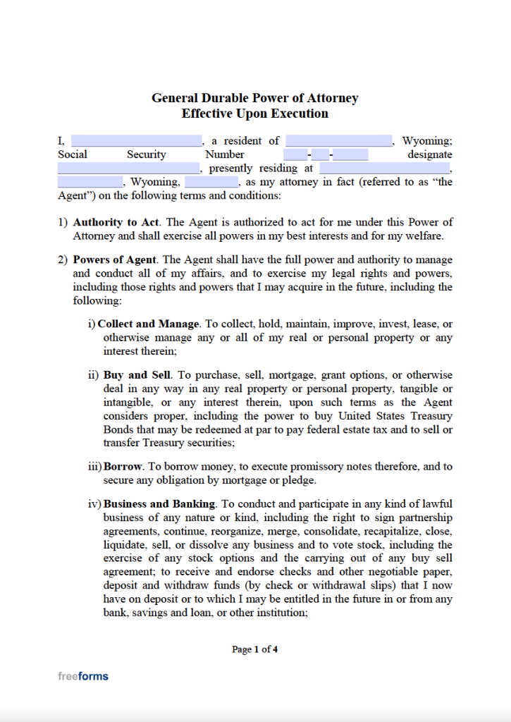 Free Wisconsin Durable Financial Power Of Attorney Form PDF