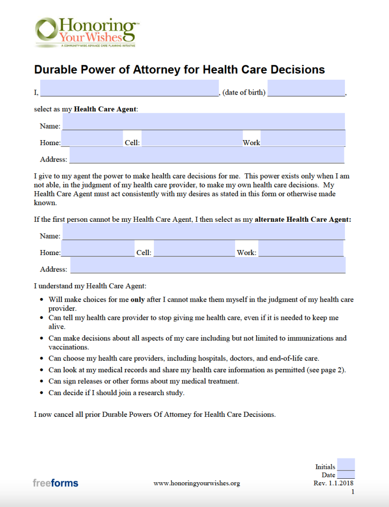 Free Iowa Medical Power Of Attorney Form Pdf