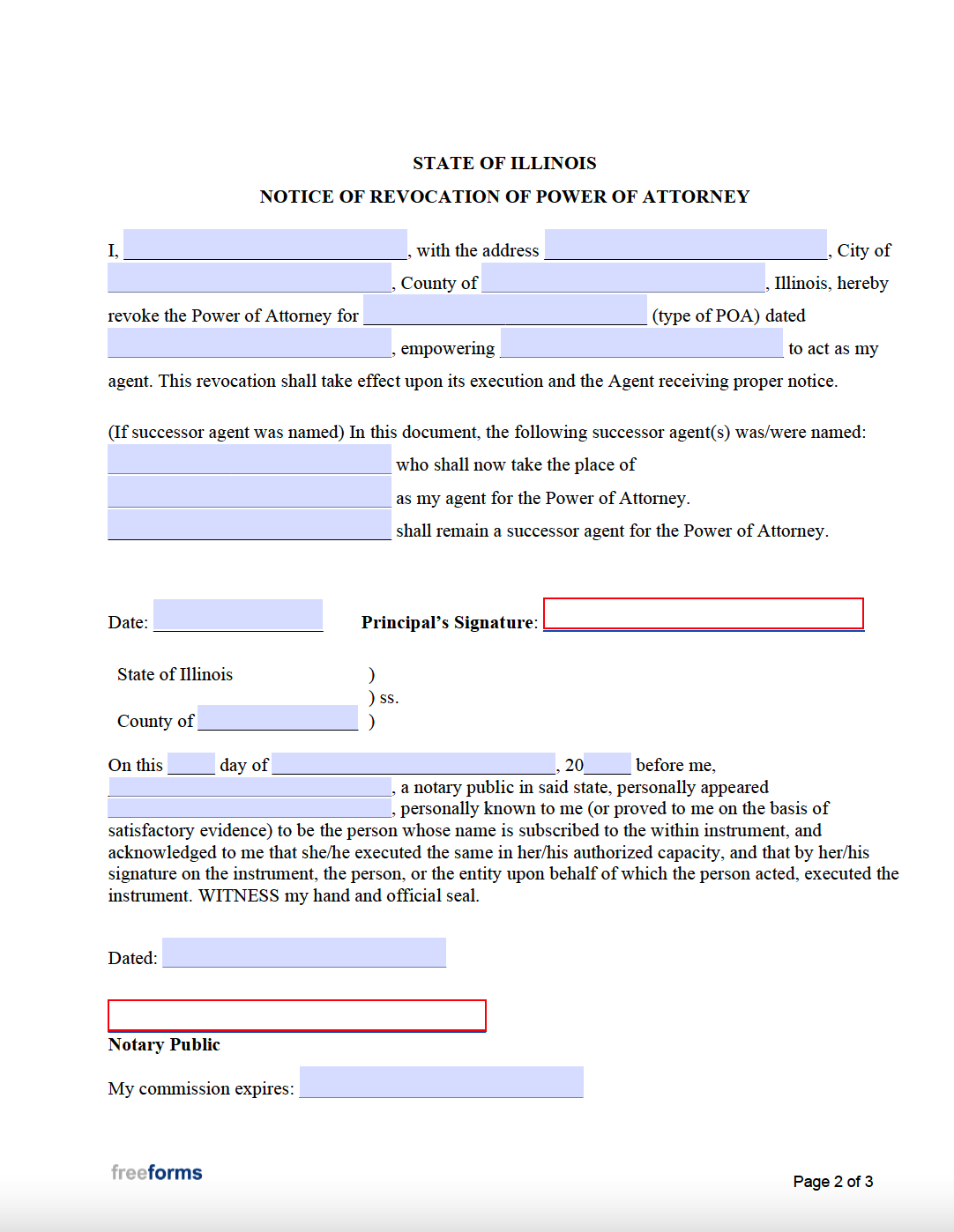 Printable Revocation Of Power Of Attorney Form Pdf Printable Forms Form Example Download 8438