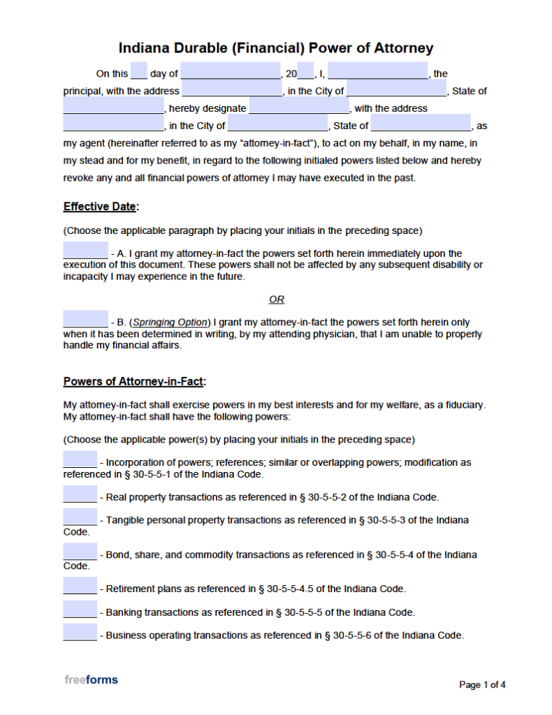 free-indiana-power-of-attorney-forms-pdf-word