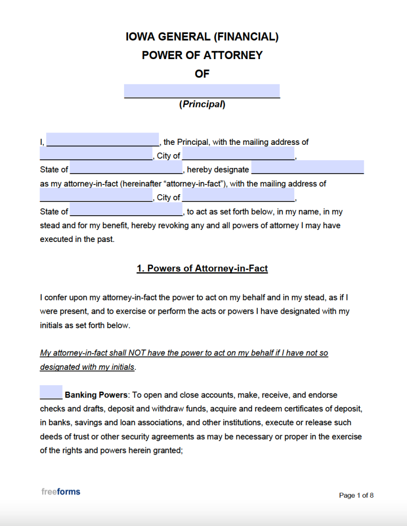 free-iowa-power-of-attorney-forms-pdf