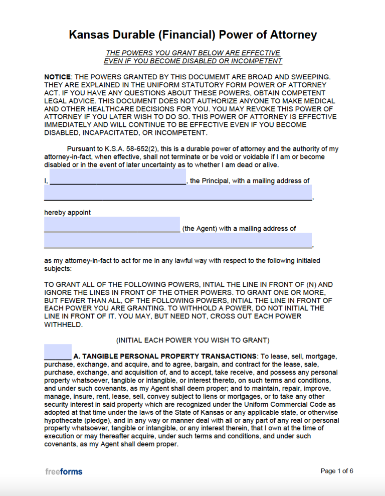 free-kansas-durable-financial-power-of-attorney-form-pdf-word