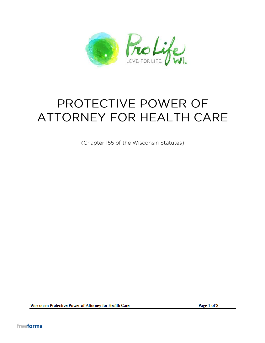 Free Wisconsin Medical Power of Attorney Form | PDF