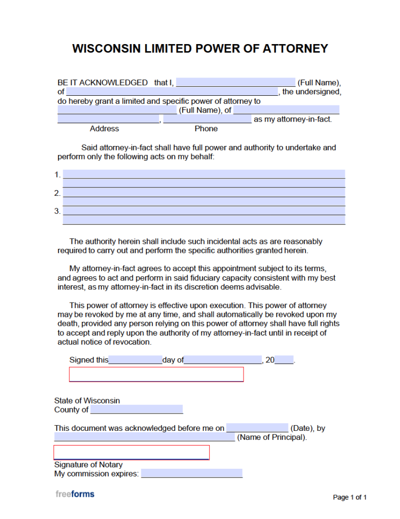 free-wisconsin-power-of-attorney-forms-pdf