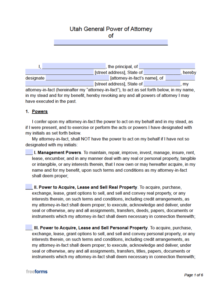 free-utah-power-of-attorney-forms-pdf-word