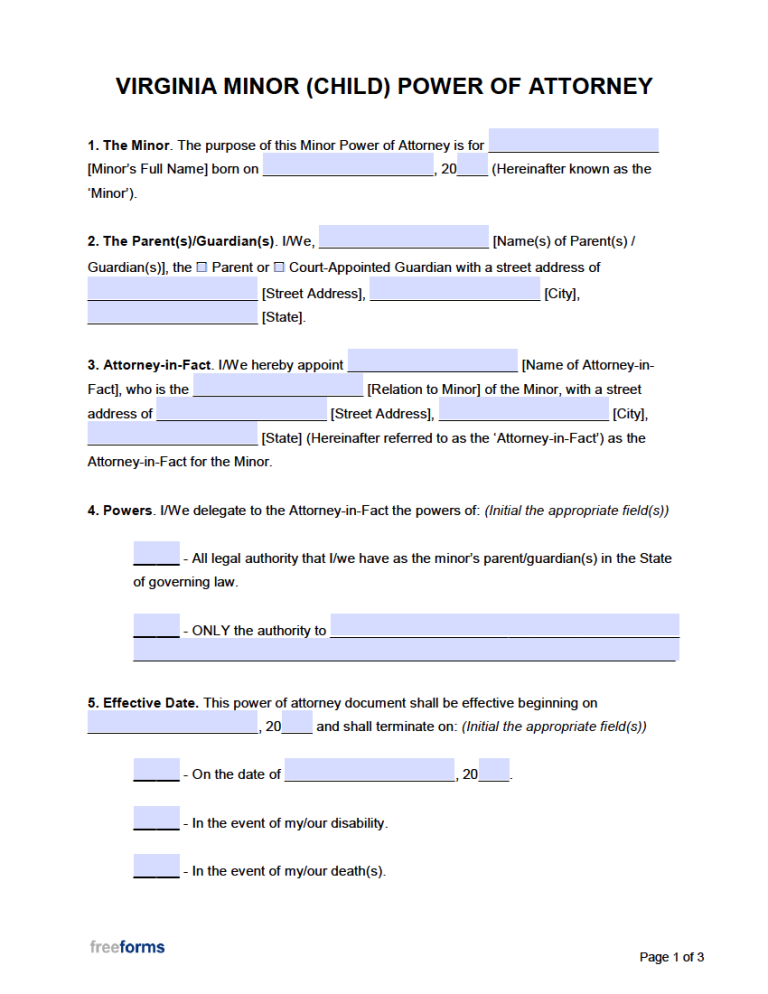 free-virginia-minor-child-power-of-attorney-form-pdf-word