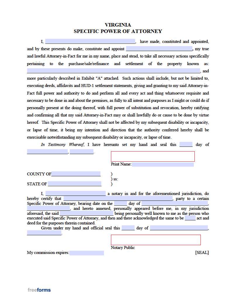 free-virginia-real-estate-power-of-attorney-form-pdf-word