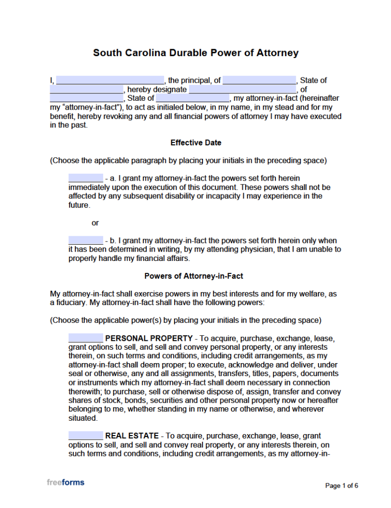 free-printable-durable-power-of-attorney-form-south-carolina