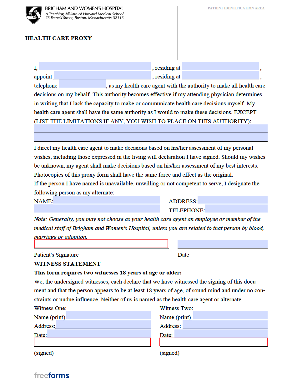 Free Massachusetts Advance Directive Form (Medical POA & Living Will) | PDF