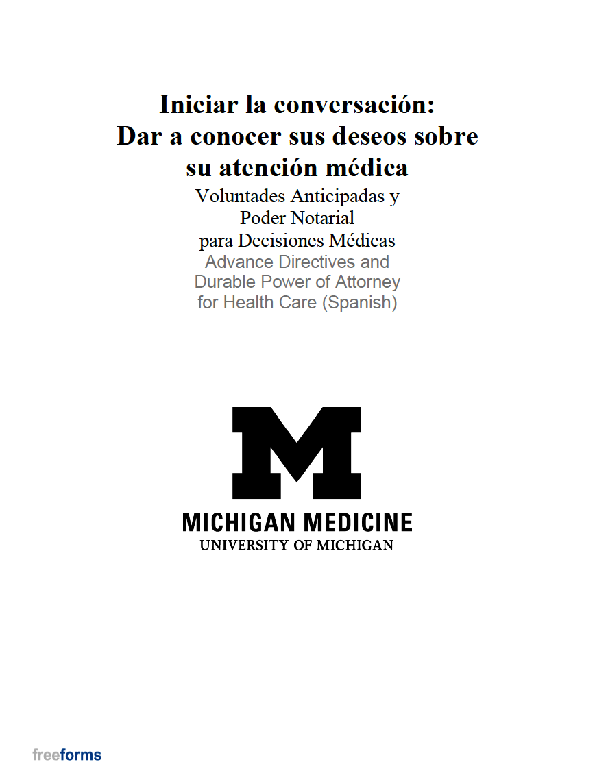 Free Michigan Advance Directive Form (Medical POA &amp; Living Will) | PDF ...
