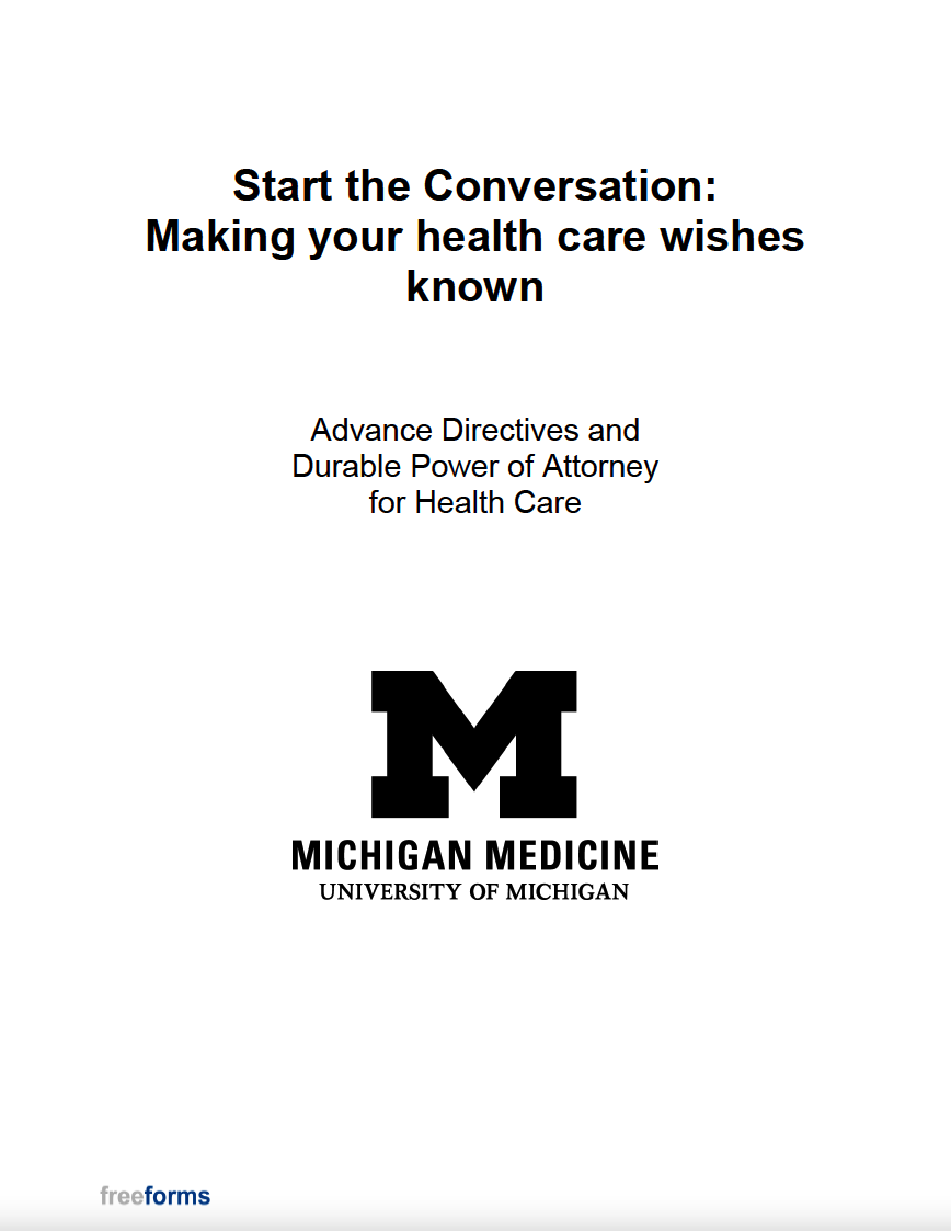 Free Michigan Advance Directive Form (Medical POA &amp; Living Will) | PDF ...