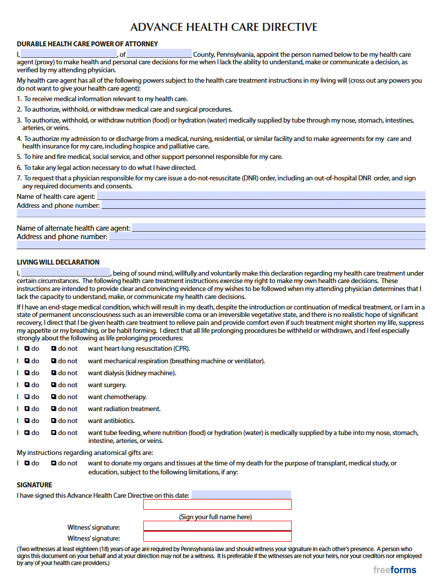 free-pennsylvania-advance-directive-form-medical-poa-living-will-pdf